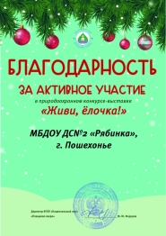 Завершение конкурса "Живи, елочка!"